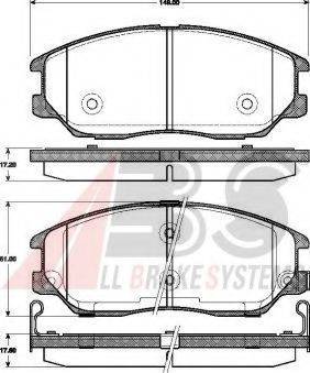 A.B.S. 37505 OE - Гальмівні колодки, дискові гальма autozip.com.ua