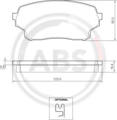 A.B.S. 37503 - Гальмівні колодки, дискові гальма autozip.com.ua