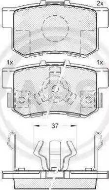 Koreastar KBPG-161 - Гальмівні колодки, дискові гальма autozip.com.ua