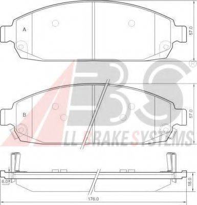 A.B.S. 37517 OE - Гальмівні колодки, дискові гальма autozip.com.ua