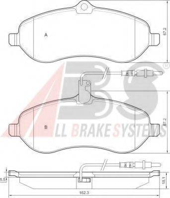 A.B.S. 37589 OE - Гальмівні колодки, дискові гальма autozip.com.ua