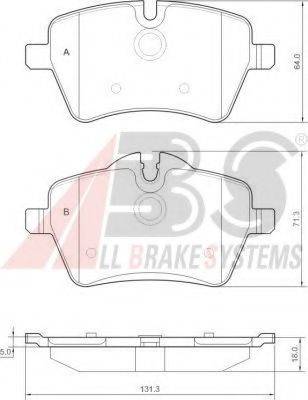 A.B.S. 37535 OE - Гальмівні колодки, дискові гальма autozip.com.ua