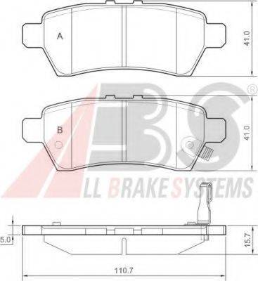 A.B.S. 37536 OE - Гальмівні колодки, дискові гальма autozip.com.ua