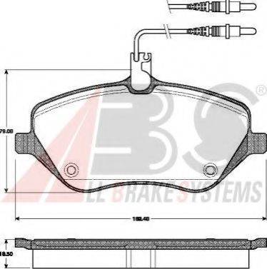 A.B.S. 37538 OE - Гальмівні колодки, дискові гальма autozip.com.ua