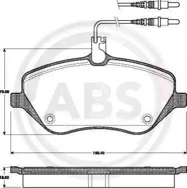 A.B.S. 37538 - Гальмівні колодки, дискові гальма autozip.com.ua