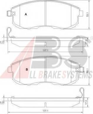 A.B.S. 37648 OE - Гальмівні колодки, дискові гальма autozip.com.ua