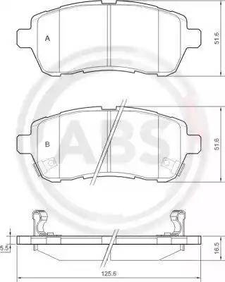 A.B.S. 37656 - Гальмівні колодки, дискові гальма autozip.com.ua