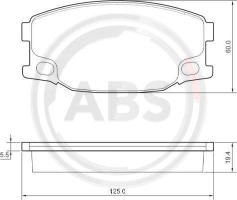 A.B.S. 37657 - Гальмівні колодки, дискові гальма autozip.com.ua