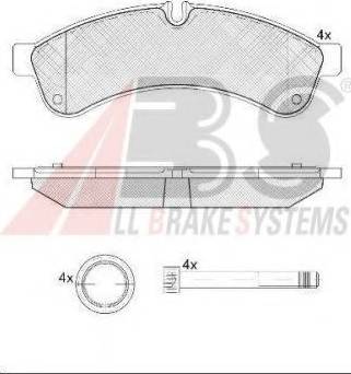 A.B.S. 37638 OE - Гальмівні колодки, дискові гальма autozip.com.ua
