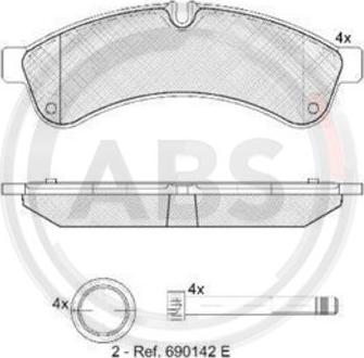 A.B.S. 37638 - Гальмівні колодки, дискові гальма autozip.com.ua