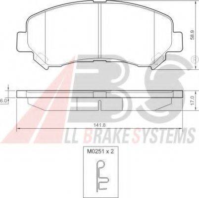 A.B.S. 37625 OE - Гальмівні колодки, дискові гальма autozip.com.ua