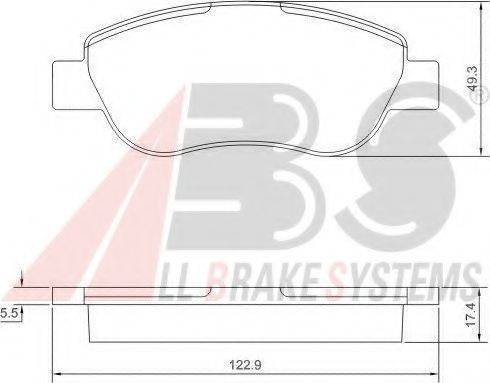 A.B.S. 37623 OE - Гальмівні колодки, дискові гальма autozip.com.ua