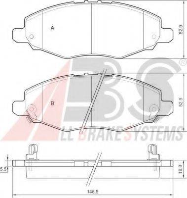 A.B.S. 37672 OE - Гальмівні колодки, дискові гальма autozip.com.ua