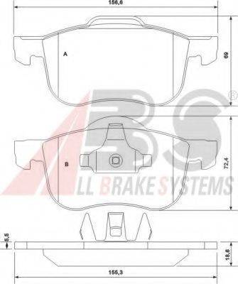 A.B.S. 37097 OE - Гальмівні колодки, дискові гальма autozip.com.ua