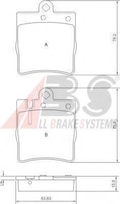 A.B.S. 37022 OE - Гальмівні колодки, дискові гальма autozip.com.ua