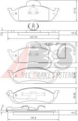 A.B.S. 37198 OE - Гальмівні колодки, дискові гальма autozip.com.ua