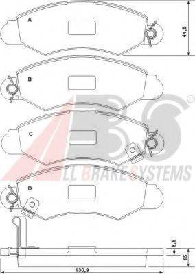 A.B.S. 37140 OE - Гальмівні колодки, дискові гальма autozip.com.ua