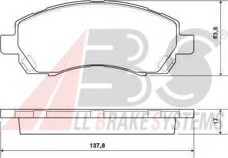 A.B.S. 37163 OE - Гальмівні колодки, дискові гальма autozip.com.ua