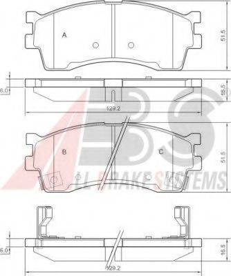 A.B.S. 37180 OE - Гальмівні колодки, дискові гальма autozip.com.ua