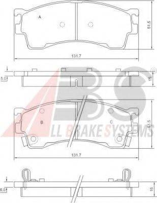 A.B.S. 37187 OE - Гальмівні колодки, дискові гальма autozip.com.ua