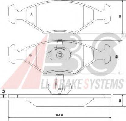 A.B.S. 37170 OE - Гальмівні колодки, дискові гальма autozip.com.ua