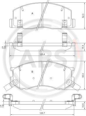 A.B.S. 37399 - Гальмівні колодки, дискові гальма autozip.com.ua