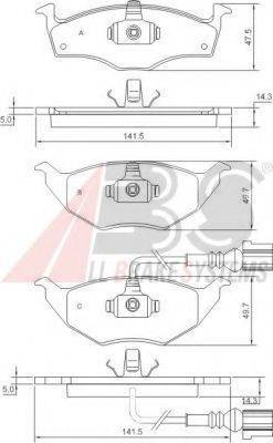 A.B.S. 37345 OE - Гальмівні колодки, дискові гальма autozip.com.ua