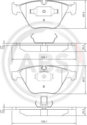 A.B.S. 37346 - Гальмівні колодки, дискові гальма autozip.com.ua