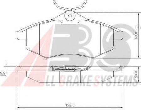 A.B.S. 37307 OE - Гальмівні колодки, дискові гальма autozip.com.ua