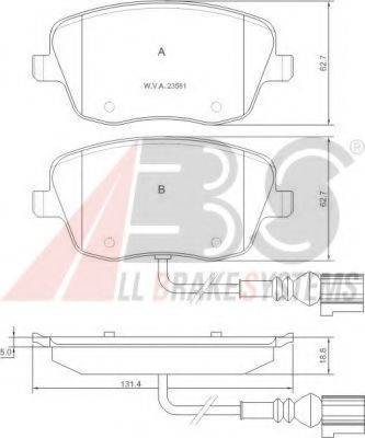 A.B.S. 37338 OE - Гальмівні колодки, дискові гальма autozip.com.ua