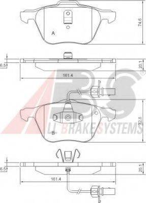 A.B.S. 37240 OE - Гальмівні колодки, дискові гальма autozip.com.ua