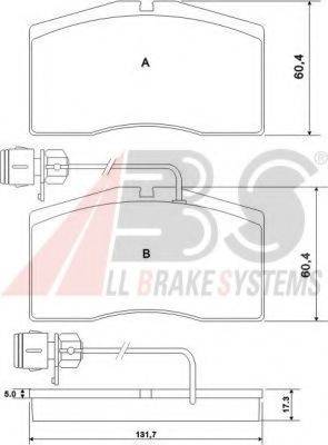 A.B.S. 37266 OE - Гальмівні колодки, дискові гальма autozip.com.ua