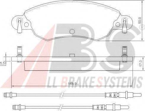 A.B.S. 37278 OE - Гальмівні колодки, дискові гальма autozip.com.ua