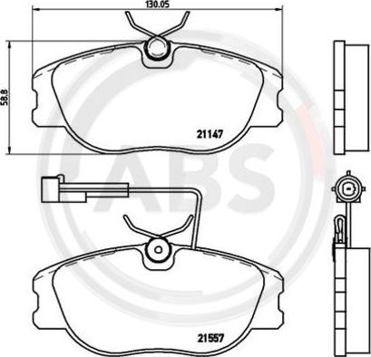 A.B.S. P23043 - Гальмівні колодки, дискові гальма autozip.com.ua