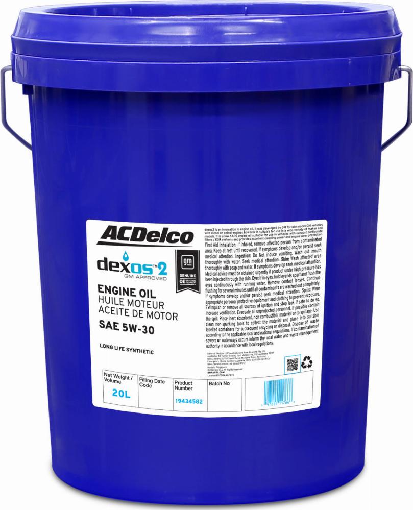 ACDelco 19434582 - Моторна олива autozip.com.ua