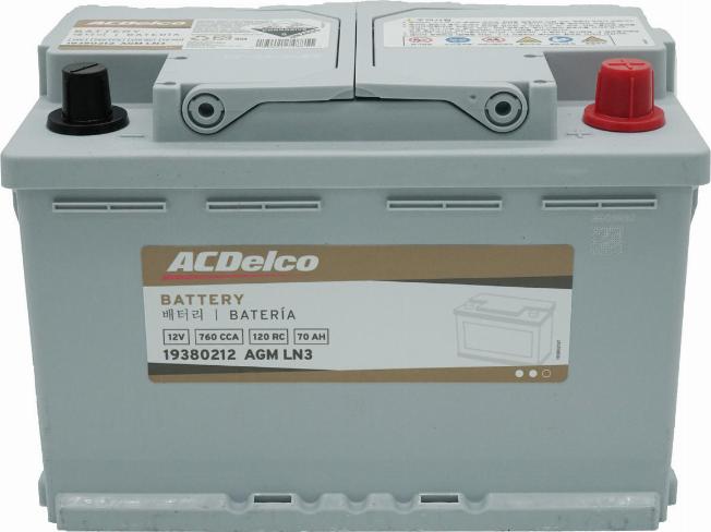 ACDelco 19380212 - Стартерна акумуляторна батарея, АКБ autozip.com.ua