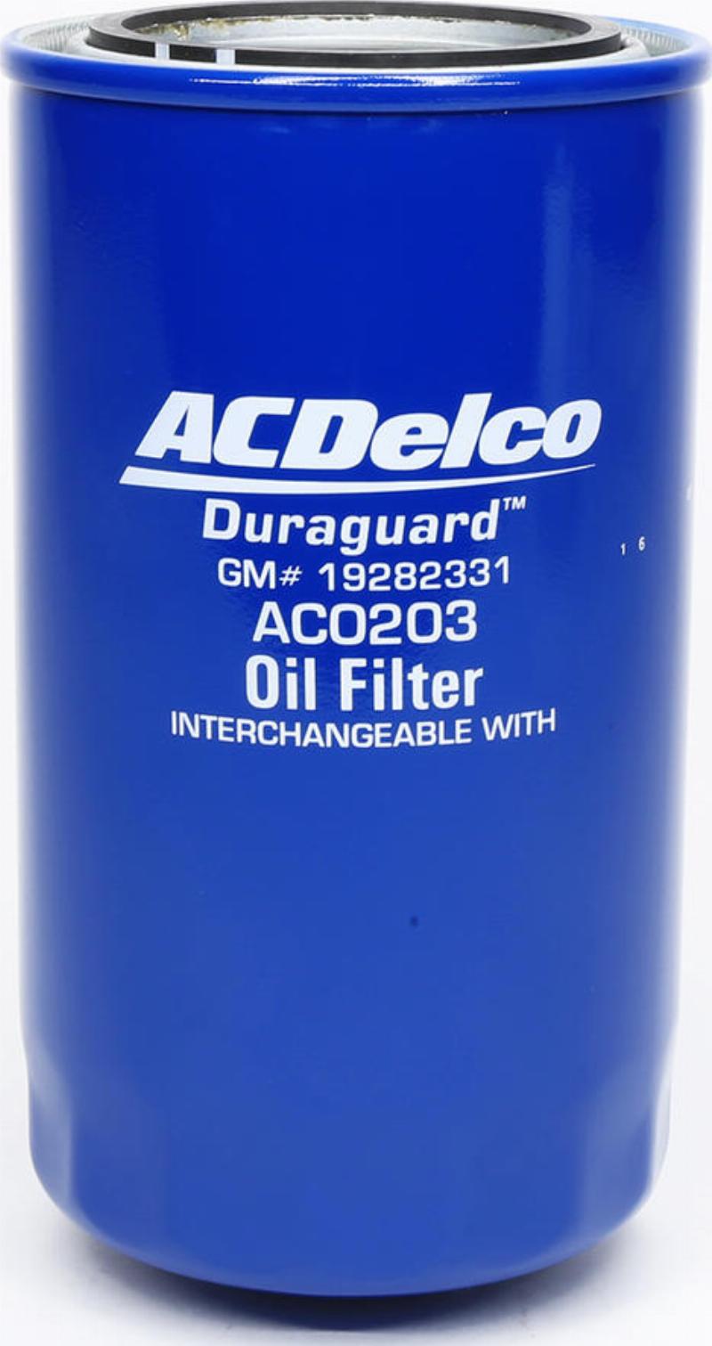 ACDelco AC0203 - Масляний фільтр autozip.com.ua