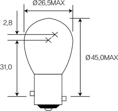 ACDelco ACBA15D - Лампа розжарювання, ліхтар покажчика повороту autozip.com.ua