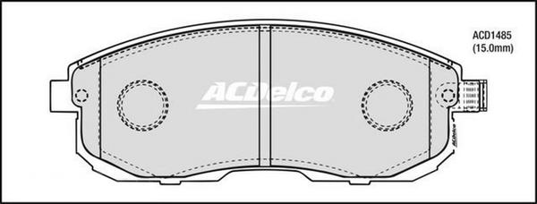 ACDelco ACD1485 - Гальмівні колодки, дискові гальма autozip.com.ua