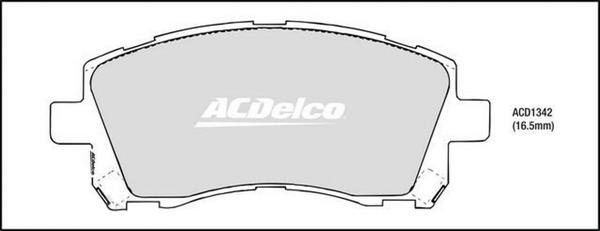 ACDelco ACD1342 - Гальмівні колодки, дискові гальма autozip.com.ua