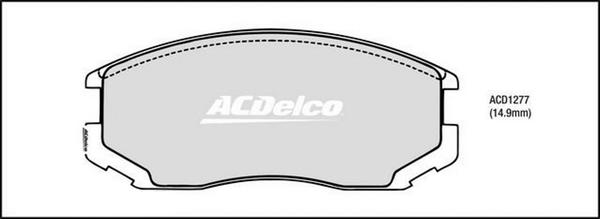 ACDelco ACD1277 - Гальмівні колодки, дискові гальма autozip.com.ua
