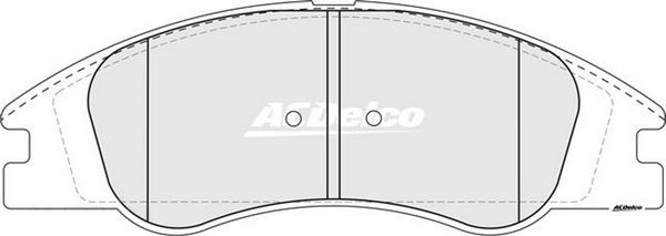 ACDelco ACD1727 - Гальмівні колодки, дискові гальма autozip.com.ua