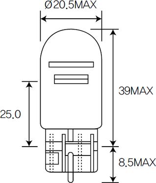 ACDelco ACT20W215 - Лампа розжарювання, ліхтар сигналу гальма autozip.com.ua