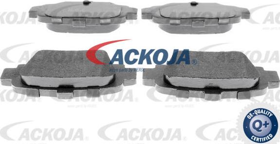 ACKOJA A38-0130 - Гальмівні колодки, дискові гальма autozip.com.ua