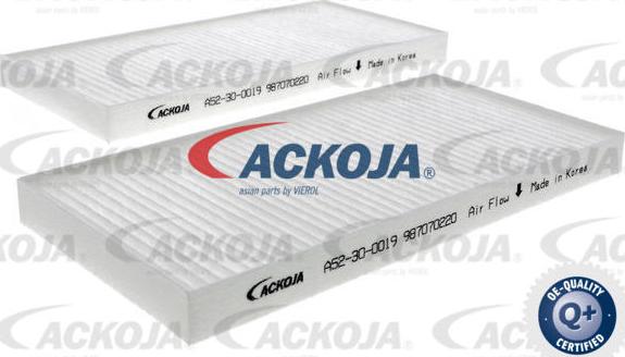 ACKOJAP A52-30-0019 - Фільтр, повітря у внутрішній простір autozip.com.ua
