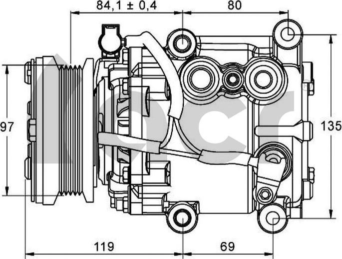 ACR 135125R - Компресор, кондиціонер autozip.com.ua