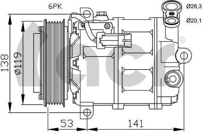 ACR 132922 - Компресор, кондиціонер autozip.com.ua