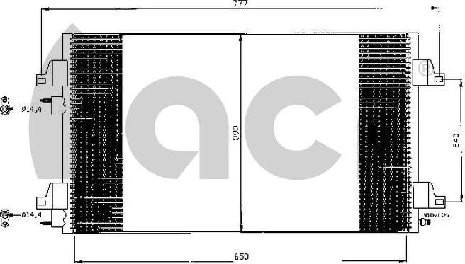 ACR 300494 - Конденсатор, кондиціонер autozip.com.ua