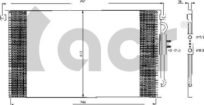 ACR 300495 - Конденсатор, кондиціонер autozip.com.ua