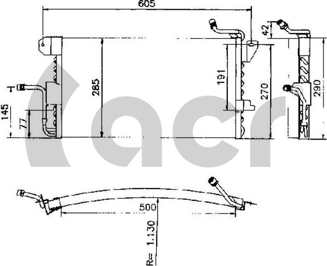 ACR 300405 - Конденсатор, кондиціонер autozip.com.ua